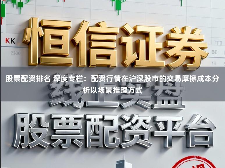 股票配资排名 深度专栏:配资行情在沪深股市的交易摩擦成本分析以场景推理方式